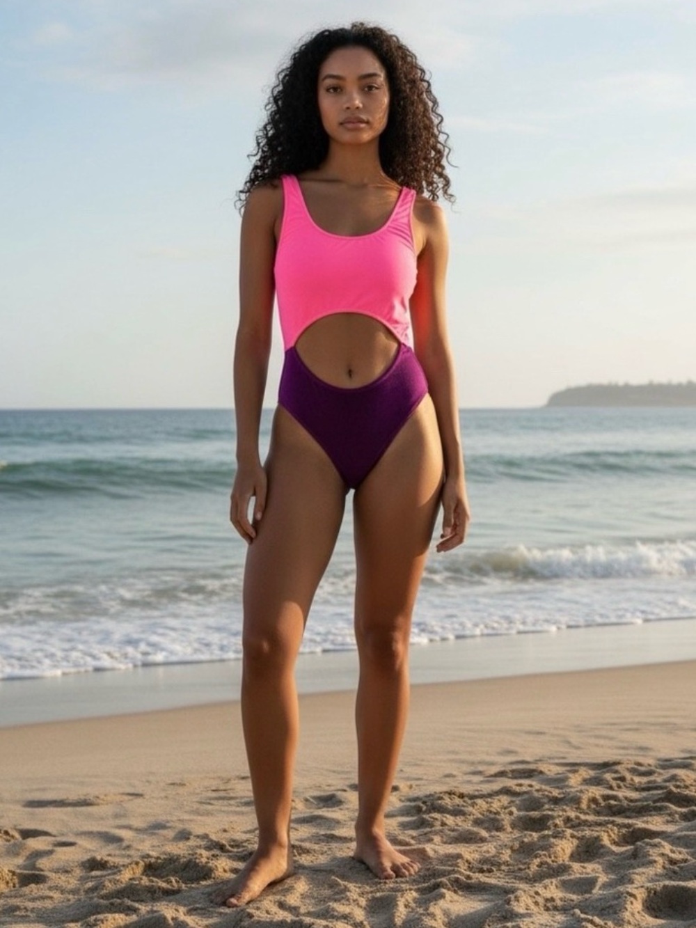 PINK Victoria's Secret Velvet Cut Out One-Piece Swimsuit